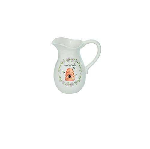 Transpac A5115 Dolomite Honey Bee Tea Co. Pitcher