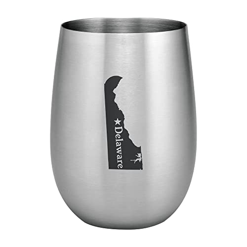 Supreme Housewares UPware 18/8 Stainless Steel 20 oz. Stemless Wine Glass, Unbreakable and Shatterproof Metal, for Wine and Beverage (Delaware)