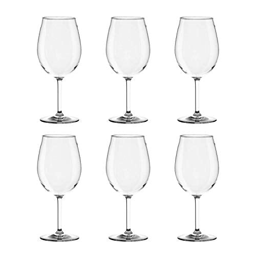 TarHong Montana Tritan Goblet, 22oz, Tritan Premium Plastic, Set of 6