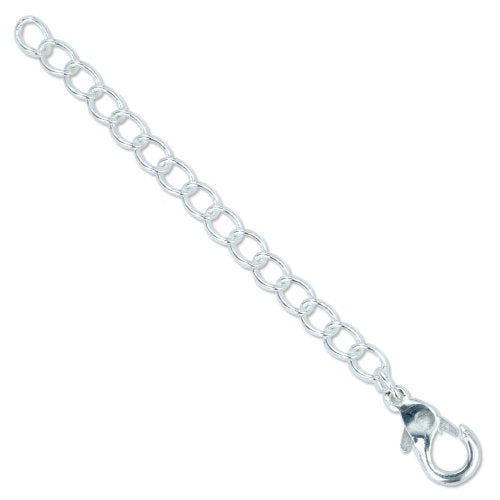 PA Distribution Artistic Wire Beadalon Extension Chain 2-Inch Lobster Clasp Silver, Plated, 3-Piece