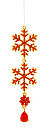 Melrose Snowflake Drop Acrylic Ornament, 4.75 Inches Height