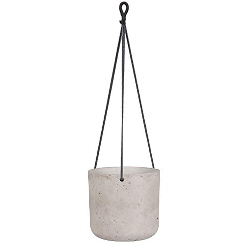 Abbott Collection s AB-65-QUARRY-0407-LG 7 in. Hanging Planter Grey - Large