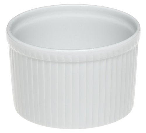 Pillivuyt Porcelain 11-Cup, 7-3/4-Inch Deep Classic Pleated Souffle Dish