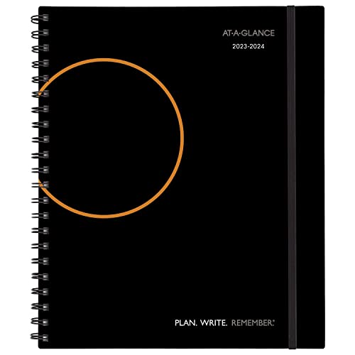 ACCO (School) AT-A-GLANCE 2023-2024 Planner, Weekly & Monthly Academic Appointment Book, 8-3/4" x 11", Large, Plan.Write.Remember., Black (70595705)