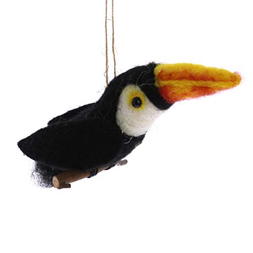 Homart 95122-0 Tropical Bird Toucan Ornament, 6-inch Height, Felt