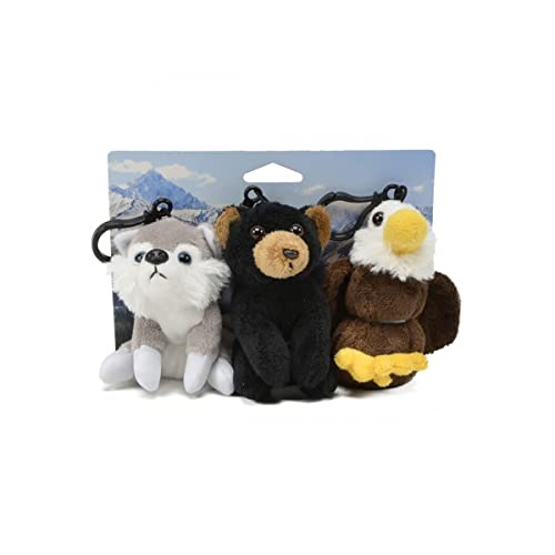 Unipak 1188AK Wildlife Plush Trio Alaska Key holder, Set of 3