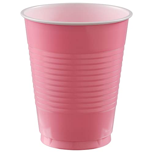 Amscan 43000.109 Plastic Cups, 20ct.,18 oz. New Pink