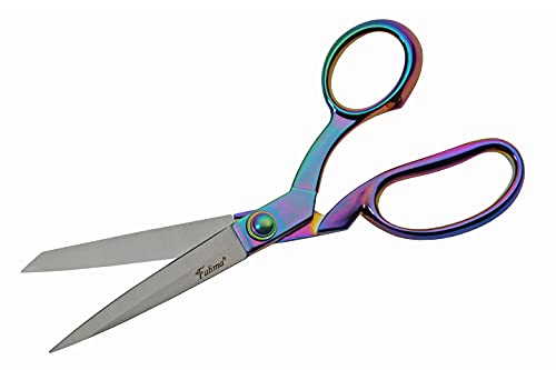 SZCO Supplies 8.5‚Äù Fatima Heavy-Duty Fabric Tailor Scissors with Rainbow Finished Handle (107713-RB)