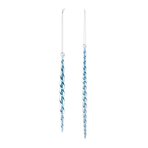 Melrose 83097 Icicle Twist, 7-inch and 10-inch Height, Set of 2, Glass