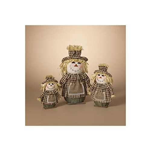 Gerson 2602330 Harvest Scarecrow Figurine, Set of 3