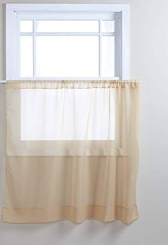 Belle Maison Stylemaster Elegance Sheer Voile, 60" X 45" | Panel, Gold
