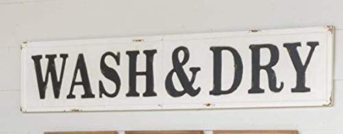 Park Hill Collection Embossed Metal Wash & Dry Sign