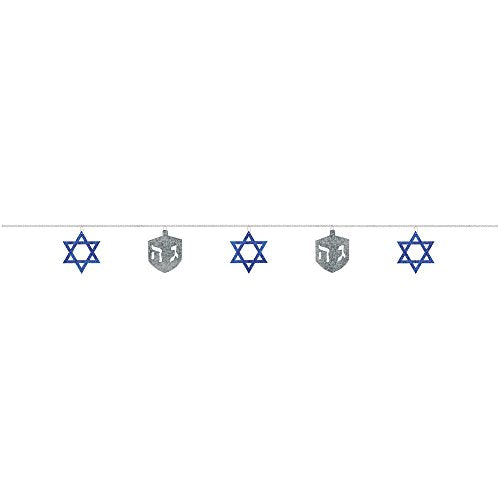 Amscan Hanukkah Blue Sequined Ring Garland - 9&