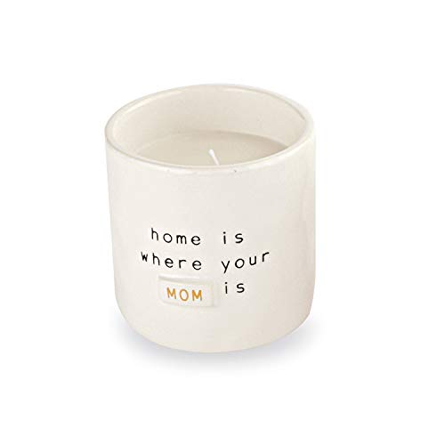 Mud Pie Mom Boxed Candle (Home), 3.5" x 3.5" Diameter, Dolomite