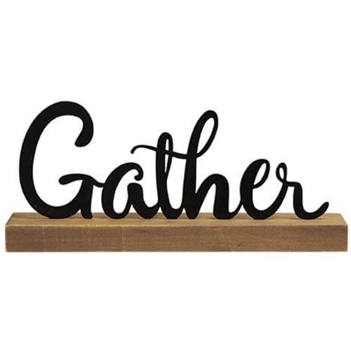 CWI Gifts Decorative Signs Gather Standing Metal Sign, Faith Standing Metal Sign, Faith (Gather Standing Metal)