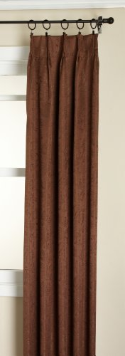 Belle Maison Stylemaster Gabrielle Pinch Pleated Foam Back Drape Pair, Chocolate, 48 by 84-Inch