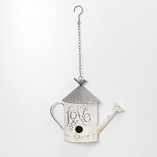 Gerson International 2511320 Antique Watering Can Birdhouse, 11-inch Height, Metal