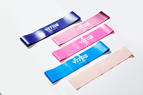Vitos Exercise Mini Band Resistance Loop | TPR Material Latex Free Exercise Crossfit (Pink/Blue)
