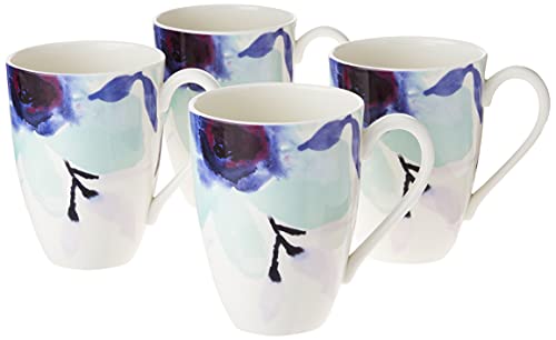 Lenox Indigo Watercolor Floral 4-Piece Mug Set, 3.35 LB, Blue