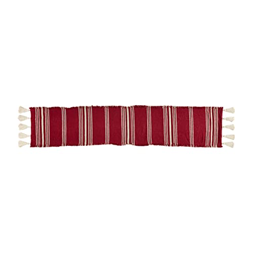 Mud Pie Red Table Runner, 18" x 90", Stripe