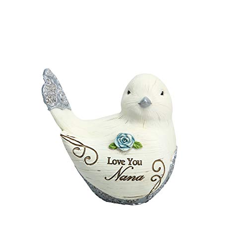 Pavilion Gift Company Love You Nana 3.5 Inch Resin Bird Figurine, Cream