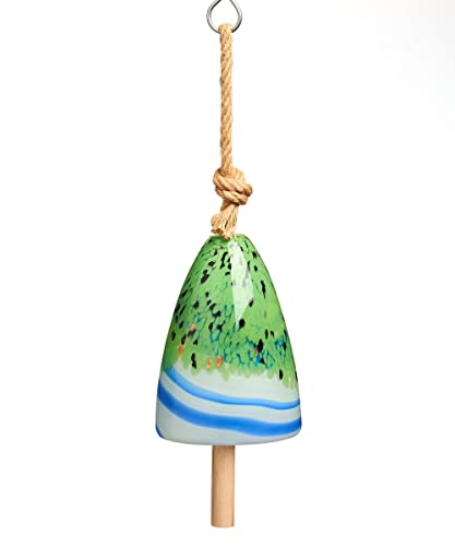 Giftcraft 716340 Art Bell Windchime, Green and Blue, 21-inch Height, Glass