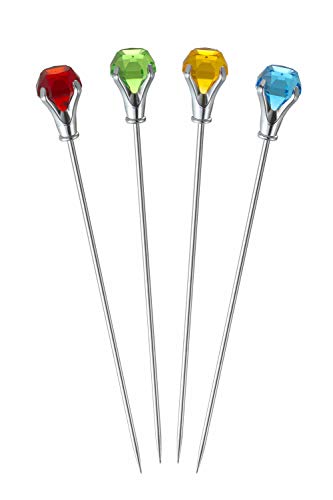 Prodyne Diamond Head Bloody Mary Cocktail Skewer, Set of 4, Multicolor