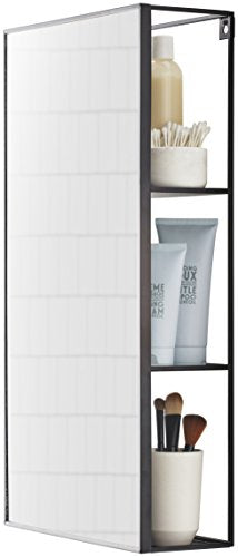 Umbra Cubiko Mirror and Storage Unit, Black, 1009654-040