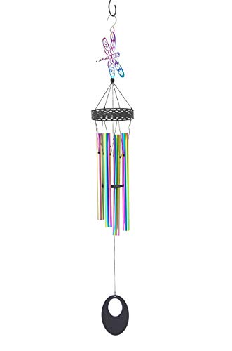 Red Carpet Studios 10382 Shadow Wind Chime, Iridescent Dragonfly