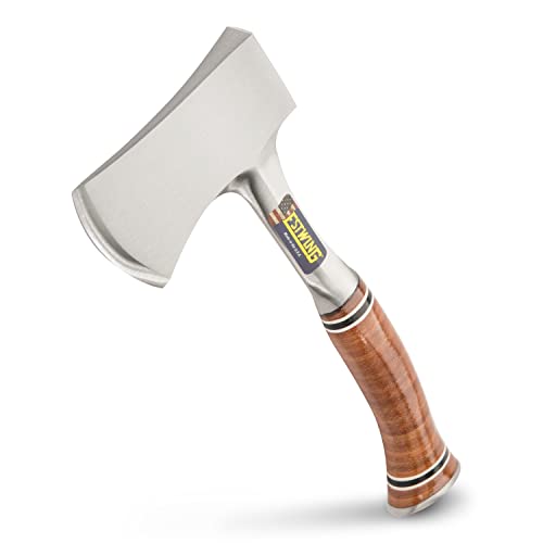 Blue Ridge Knives ESTWING Sportsman's Axe - 12" Camping Hatchet with Forged Steel Construction & Genuine Leather Grip - E14A