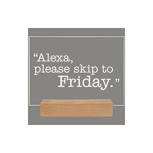 Carson 33305 Alexa LED Decorative Sign, 7.75-inch Height