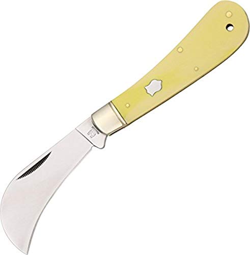 Blue Ridge Knives Rough Ryder Hawkbill Yellow Synthetic