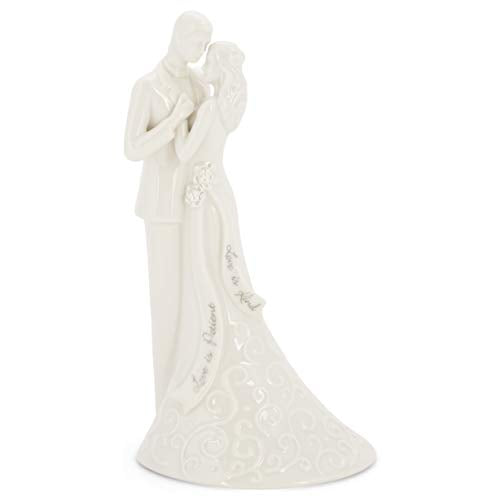 Roman 13226 Wedding Anniversary Cake Topper, 8.5-inch Height, White