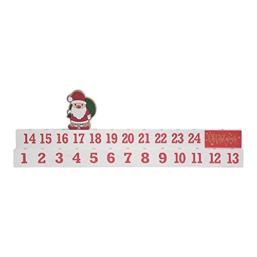 Paris Loft Christmas Countdown Sign, Countdown Calendar, Wooden Christmas Tabletop Decor, Advent Calendar with Santa