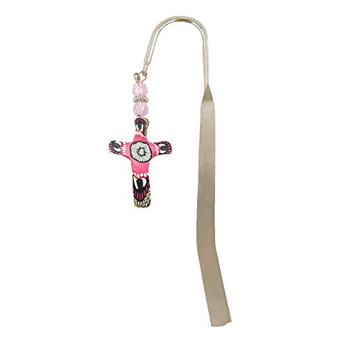 First & Main Calypso Studios Inc. Bookmark-Comforting Clay Cross-Pink Flower