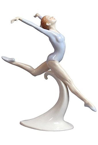 Unicorn Studio 10.25 Inch Porcelain Ballerina Figurine Performing Grand Jete