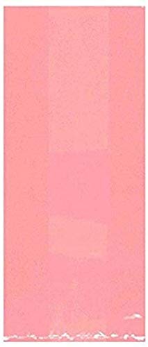 Amscan Large Cello Bag Party Supplies, 11 1/2" H X 5" W X 3 1/4" D, New Pink