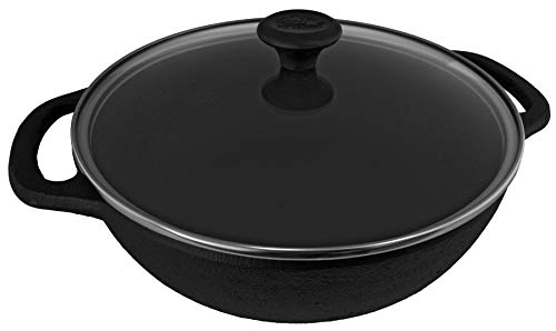 Old Mountain 10216 Braiser with Glass Lid, Black
