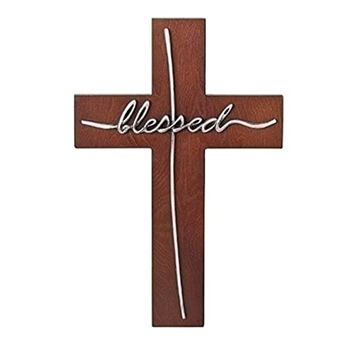 Roman 16099 Blessed Word Cross, 12.75-inch Height, Medium Density Fiberboard