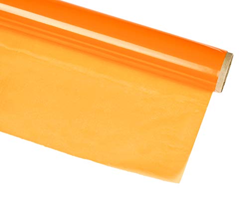 Hygloss Products, Inc Roll Cellophane Wrap for Crafts, Gifts, and Baskets 40 Inch x 100 Feet, 40-inches x 100-feet, Orange