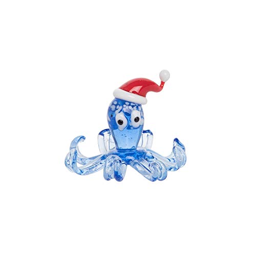 Beachcombers B22483 Holiday Mini Octopus Glass Figurine, 2.28-inch High