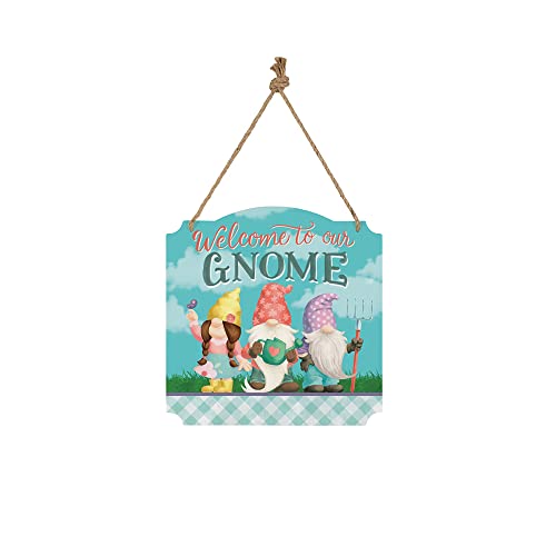 Carson Home 24883 Welcome to Our Gnome Wall D‚Äö√†√∂‚àö√ñ‚Äö√†√∂¬¨‚à´‚Äö√†√∂¬¨‚àûcor, 12-inch Square, Metal