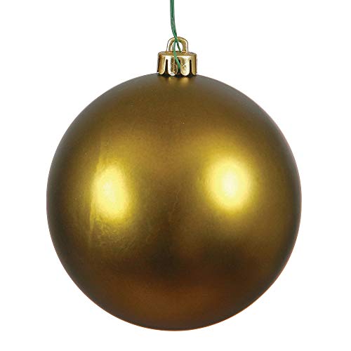 Vickerman 4" Olive Matte Ball Ornament, 6 per Bag