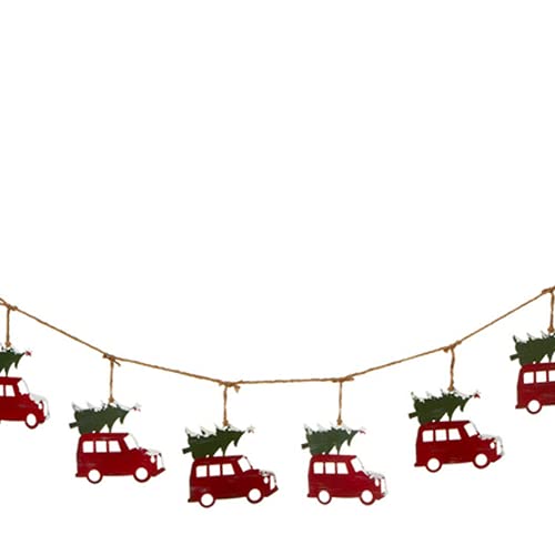 CBK Home Accents Ganz Red Car with Christmas Tree Garland