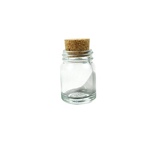 Midwest Design Touch of Nature Mini Glass Cylinder Bottle with Cork (Box of 10), 2.75"