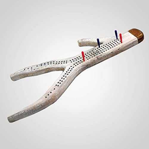 Lipco Wood Antler Cribbage Board Game, 14-inch Length, Game Play Accessories