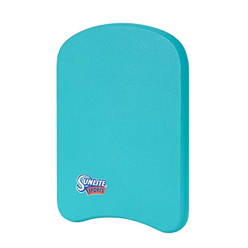 Sunlite Sports Swimming Kickboard, Training Aid Float for Swimming and Pool Exercise, Boogie Board Workout Equipment, EVA Material Swim Buoy, Multiple Sizes for Adults and Children, Junior Aqua Blue