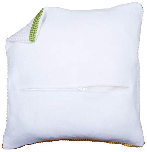 Vervaco Cushion Back with Zipper - White, 18 x 18 inch