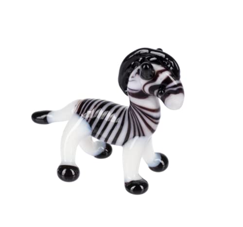 Ganz Miniature World - Zebra, Glass, 0.75 Inch Height, Multicolor