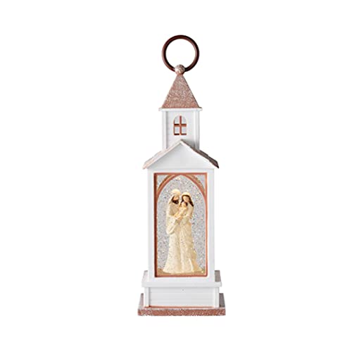 RAZ Imports 2022 Holiday Water Lanterns 11.75" Holy Family Musical Lighted Water Chapel